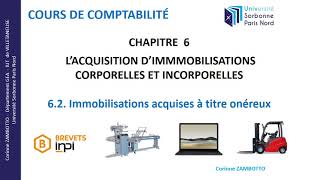 62 Cours de comptabilité  GEA  Comptabilisation des acquisitions dimmobilisations [upl. by Ytirahs]