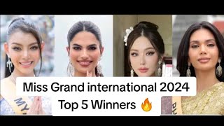 Miss Grand international 2024 Top 5 Winners [upl. by Aratas]