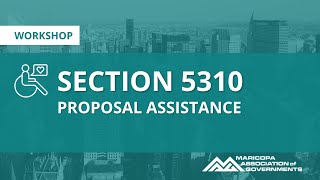 Section 5310 Proposal Assistance Workshop 2024 [upl. by Vastah]