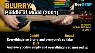 Blurry  Puddle of Mudd 2001 Easy Guitar Chords Tutorial with Lyrics [upl. by Drarreg]