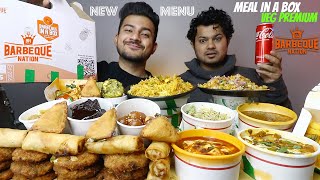 Barbeque Nation New Veg Premium Meal In A Box MUKBANG  Akshanshu Aswal [upl. by Bagley]