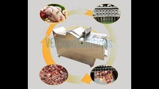 VER Frozen Whole Chicken Cube Cutting Dicing Machine [upl. by Nnair]