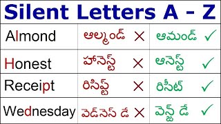 Silent letter words  From A to Z [upl. by Lamaaj28]