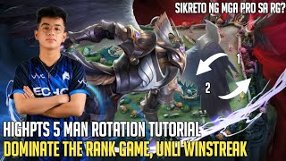 5 MAN ROTATION amp DECISION MAKING TUTORIAL  HIGHPTS  MOBILE LEGENDS [upl. by Paxton]