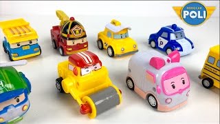 ROBOCAR POLI PULL BACK VEHICLES  MIGHTY MACHINES DUMP TRUCK FIRE TRUCK POLICE AMBULANCE  UNBOXING [upl. by Nitsyrc]