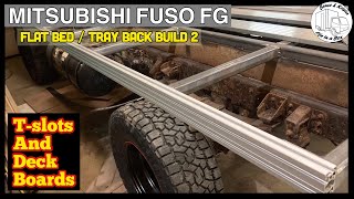 Mitsubishi Fuso FG flatbed  tray back build part 2 [upl. by Soane675]