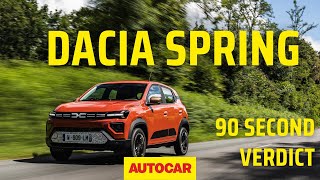 Dacia Spring  90 Second Review of £15k EV [upl. by Stacy]