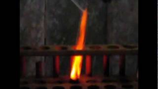 Rocket fuel Hydrazine drop into Mn2O7 400fps 2  Lu Le Laboratory [upl. by Faxun]