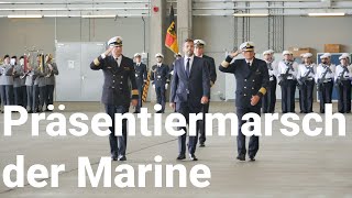 Befehlshaber der Flotte inspiziert Marinefliegergeschwader 3 Präsentiermarsch der Marine [upl. by Ecenahs]