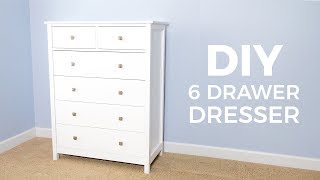 DIY 6 Drawer Tall Dresser  How to Build [upl. by Pennington326]