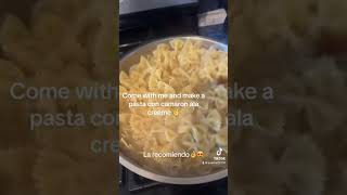 Bamos acompañenme hacer una pasta ala camarone❤️😋 [upl. by Nossaj943]