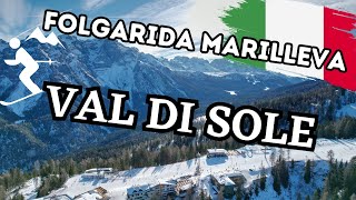 Najlepsze miejsca w Dolomitach  Narty Włochy  Val di Sole  Folgarida  Marilleva  by drone 4K [upl. by Greenleaf]