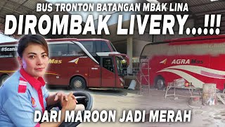 BUS BATANGAN MBAK LINA OZORA DRIVER CANTIK AGRA MAS GANTI LIVERY [upl. by Henrik304]