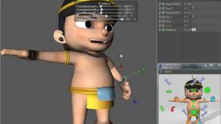 Amostra de Rigging utilizando o Cinema 4D  Personagem Timbirinha [upl. by Netneuq]