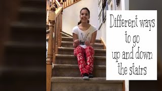 Ways to go up and down the stairs  cerebral palsy [upl. by Htebilil21]