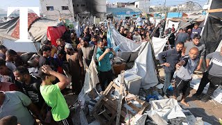 Israel targets refugee camp in Gaza hospital compound [upl. by Luca]