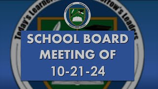 Hudson NH School Board Meeting of 10212024 [upl. by Tevis361]