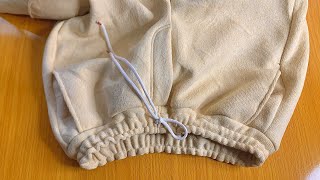 How to sew an elastic waistband to a pant or joggers [upl. by Roby596]