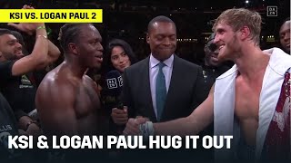 KSI amp Logan Paul Hug It Out After Rematch [upl. by Wester]