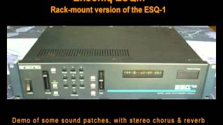 Ensoniq ESQm  ESQ1 sound patches demo [upl. by Aleta]