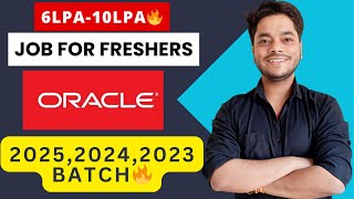 Oracle Hiring 2025 2024 2023 Batch  Job for Freshers  Apply Now job softwaredeveloper hiring [upl. by Zelda]