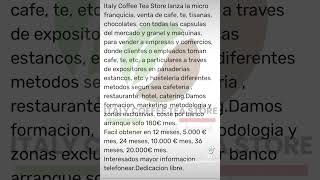 Micro franquicia cafe te Italy Coffee Tea Store [upl. by Dnalyaw]