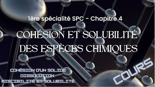 4  Cohésion et solubilité des espèces chimiques [upl. by Kciredes825]