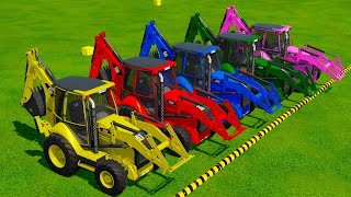 Transporting Grass Loading With Cat Backhoe Loaders Farming Simulator 22 Cat Loader 2 [upl. by Ramuk597]