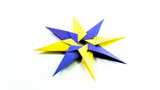 How to make a paper 8 pointed ninja star [upl. by Kubis]