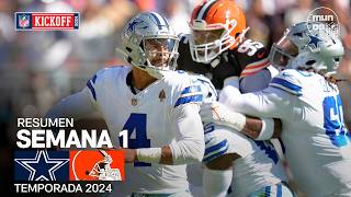 Dallas Cowboys vs Cleveland Browns  Semana 1  NFL 2024  Highlights Resumen en español [upl. by Kassel]