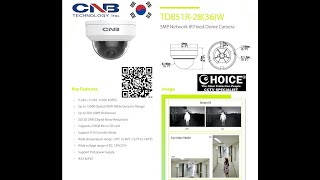 CNB KOREA 5MP Dome Camera TDB51R KOREA CCTV Security System H 265 POE ONVIF IR 30meter IP67 256GB [upl. by Willing]