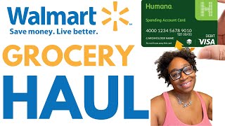 HUMAMA SPENDING ACCOUNT VISA CARD  FREE FOODLOL  WALMART GROCERY HAUL GROCERIES amp PERSONAL [upl. by Idnis]