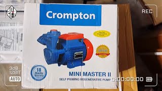 MINI MASTER II SELF PRIMING PUMP CROMPTON GREAVES  CROMPTON MINI MASTER II MONOBLOCK PUMP [upl. by Michaela166]