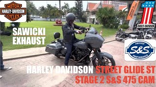 Street Glide ST Stage 2 Sawicki Speed Exhaust sound AHD2022 [upl. by Bowerman317]