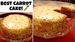 Incredibly Moist CARROT CAKE Recipe  Without Oven  Super Easy amp Soft  With Delicious Frosting [upl. by Schlessinger]