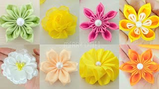 Best 7 Beautiful Ribbon Flower Making Idea  Amazing Ribbon crafts  How to Make flower  DIY Hacks [upl. by Nigam586]