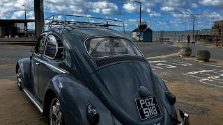 My 1958 Vw Beetle down Boscombe Beach on Saturday [upl. by Ahsimed]