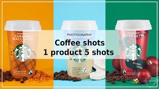 Starbucks product photography tutorial  coffee photoshoot [upl. by Zwart]