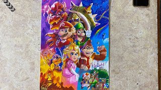 Drawing The Super Mario Bros poster [upl. by Elena]