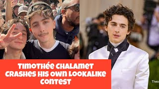 Timothée Chalamet Crashes His Own Lookalike Contest [upl. by Riesman792]