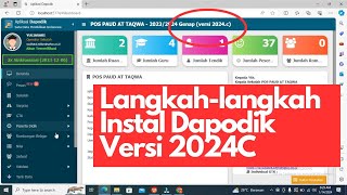 CARA INSTAL DAPODIK VERSI 2024C [upl. by Nogem]