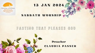 Sabbath Main Service quotFasting That Pleases Godquot  Elder Claudia Passer 13th January 2024 [upl. by Calvert]