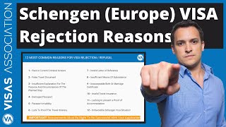 Top 12 Reasons for Schengen Visa Rejection and Refusal of Europe Visa [upl. by Poul]