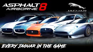 Asphalt 8 Full Jaguar Showcase Every Car ingame [upl. by Montford]