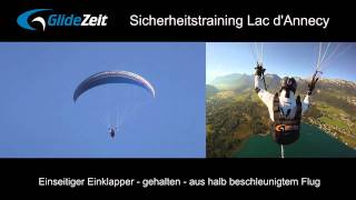 Einseitige Klapper Manövervideo GlideZeit Sicherheitstraining Lac dAnnecy [upl. by Yssor994]