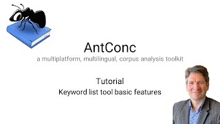 AntConc 4 ver 40  Keyword list tool basics [upl. by Ahsimed]