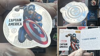 MMTC Pamp Marvel Captain America 1oz Silver Medal quotI Choose Honorquot [upl. by Pangaro]