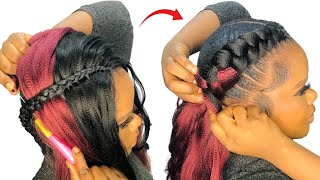 Quick And Easy Crochet Braid Hairstyle Beginner Friendly [upl. by Pickering560]