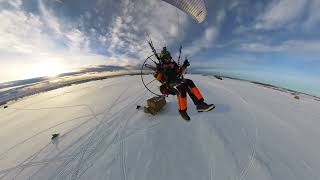 Winter Paramotors  Flying with the Sleds [upl. by Nahem]