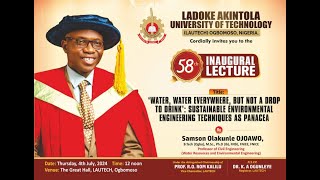 58th Inaugural Lecture [upl. by Enenej328]